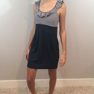 Derek heart sundress in navy/ white stripes